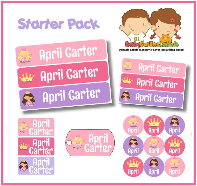 Starter Labels Starter Label Pack - Personalized Waterproof Labels Shoe Labels ...