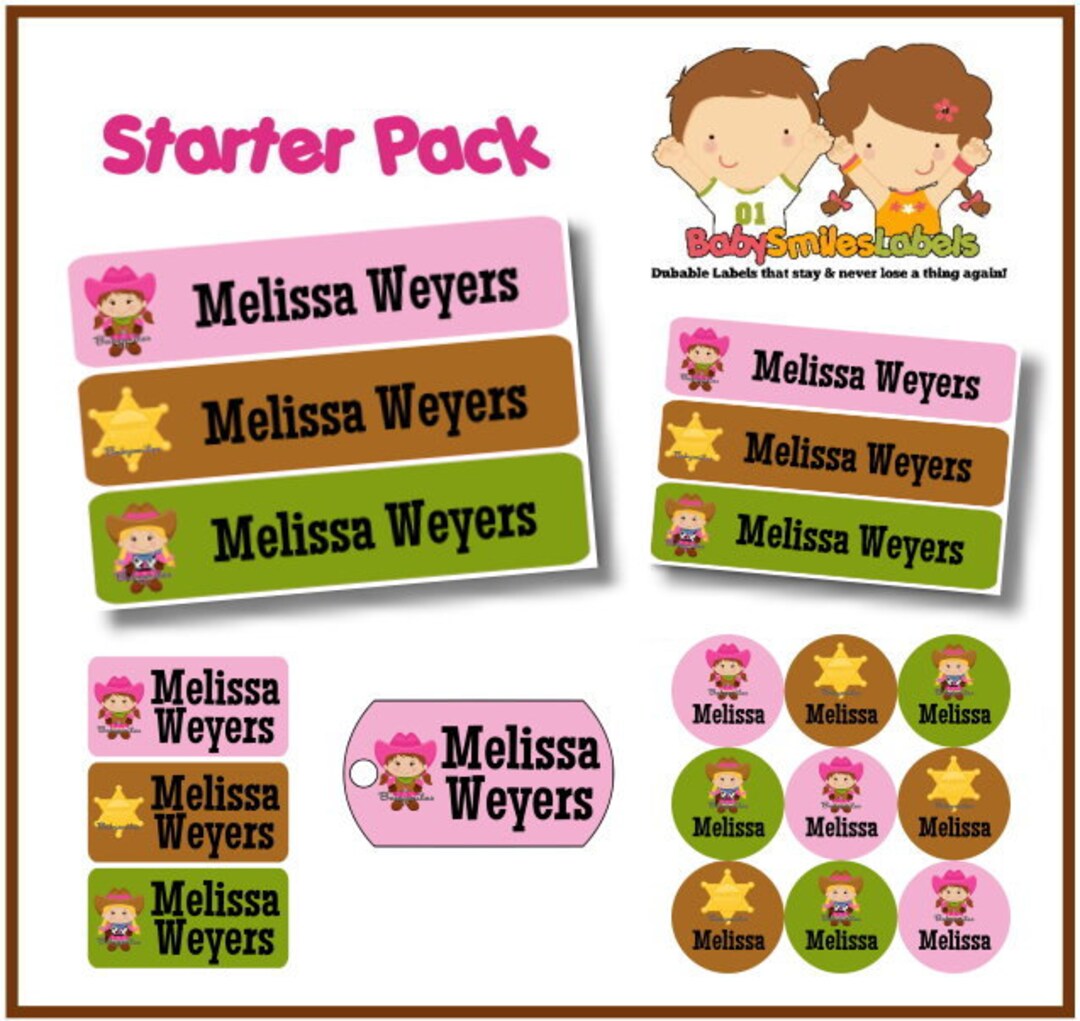 Starter Labels Starter Label Pack - Personalized Waterproof Labels Shoe Labels ...