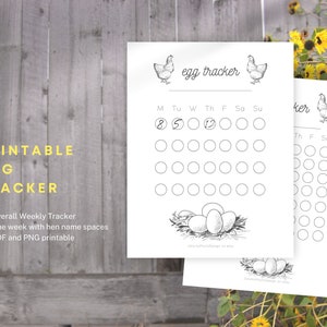 Backyard Chicken Egg Tracker | Homestead Egg Tracker | Egg Count Printable | Homestead Record Keeping Digital | 28 day Egg Collection