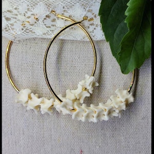 Ball Python Vertebrae Hoop Earrings – Real Bone, Brass Hoops
