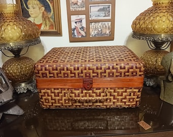 Vintage Wicker Suitcase
