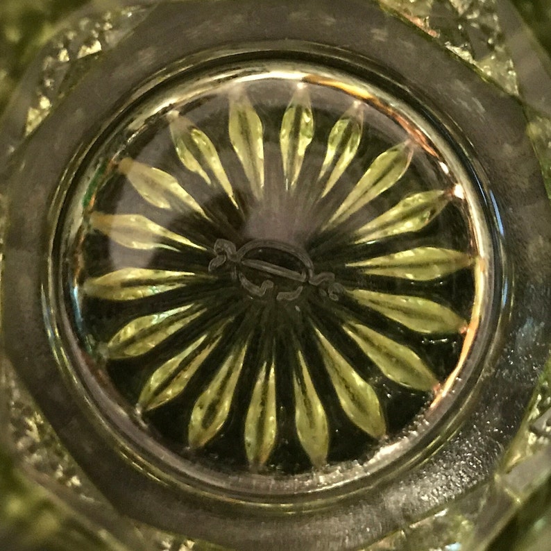 Vintage Imperial Glass Toothpick Holder Olive Green Etsy