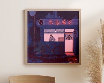 Ramen Shop - Illustrated Giclee Fine Art Print by Endless Takeout