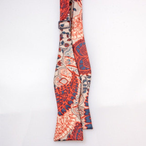 Boys Rose Paisley Silk Bow Tie