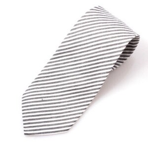 Black and White Seersucker Necktie
