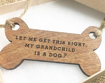 Funny Dog Christmas Ornament Furbaby Gifts for Dog Lovers Dog Tag Sign Dog Ornaments Dog Stocking Stuffer Dog Parents Dog Grandparents