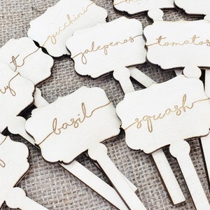 Herb Garden Markers Plant Name Tags, Gifts for Gardeners, Custom Herb Labels, Plant Sign, Herb Markers, gardening personalized labels wooden