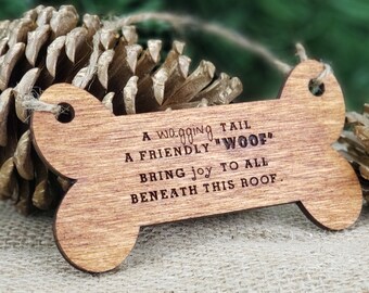 Dog Lover Sign - Gifts for Dog Lovers - Dog Tag Christmas Ornament - Dog Ornaments - Dog Stocking Stuffer - Gifts for Dog Lovers