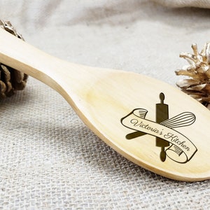 Personalized Wooden Spoon, custom gifts, Wedding favors, Engraved, Bridal shower, Spatula, Utensils, Couple gift image 6