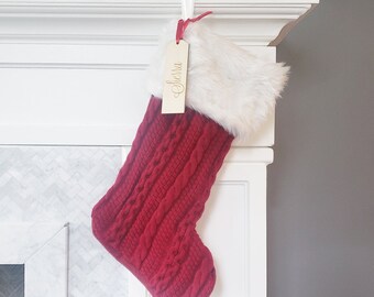 Personalized Christmas Stocking tag Christmas Gift tags Custom Monogram rustic wood nametag name tags