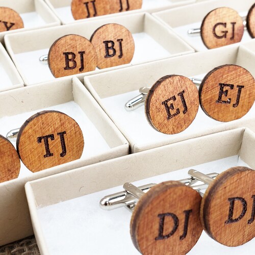 Football Soccer Groomsmen Proposal Wooden Custom Cufflinks Etsy