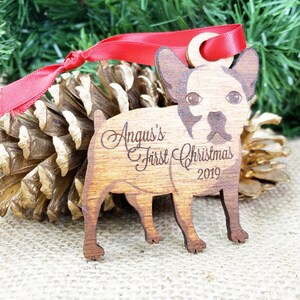 Bull dog ornament personalized bull dog puppy first christmas ornament english bull dog british bulldog french bulldog 1st xmas 2022