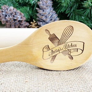 Personalized Wooden Spoon, custom gifts, Wedding favors, Engraved, Bridal shower, Spatula, Utensils, Couple gift image 5