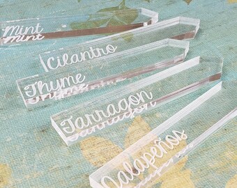 Kruidentuinmarkeringen Plantnaamplaatjes, Geschenken voor tuinders, Aangepaste kruidenlabels, Plantteken, Kruidenmarkeringen, gepersonaliseerde tuinierlabels groen