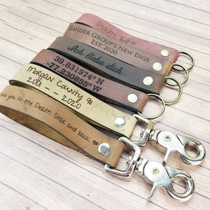 Pink White & Purple Damask Genuine Leather Keychain Personalized Pink White & Purple Damask Genuine Leather Keychain Personalized