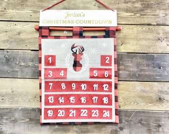 Personalized Advent Calendar Kids Christmas Countdown Advent Calendar Gift for Baby New Mom Gift Custom Advent Calendar Christmas Decor