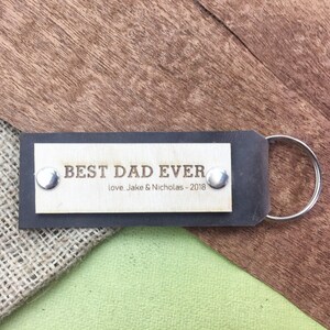 Gift for Dad from Kids, Best Dad Ever Keychain, Pregnancy Announcement Pregnancy Reveal Father&#39;s Day Gift Personalized Keychain