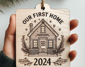 Our First Home Ornament -  1st Christmas in our new house - Realtor gift for first time home owners or newly weds
