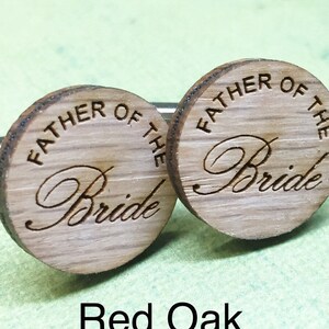 Father of the Bride Gift from Daughter Wedding Cufflinks Wooden Cuff Links Father Gift for Dad Engagement Announcement Custom Cufflinks