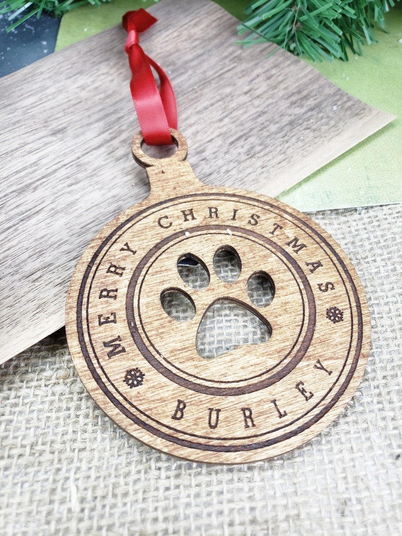 Cat Ornament Personalized Cat Paw Ornament Gift for Cat Lovers Etsy