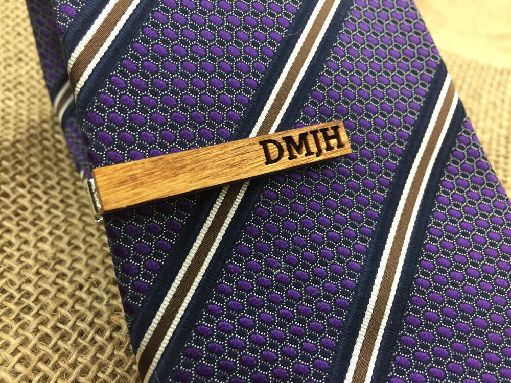 personalised tie clip and cufflink set