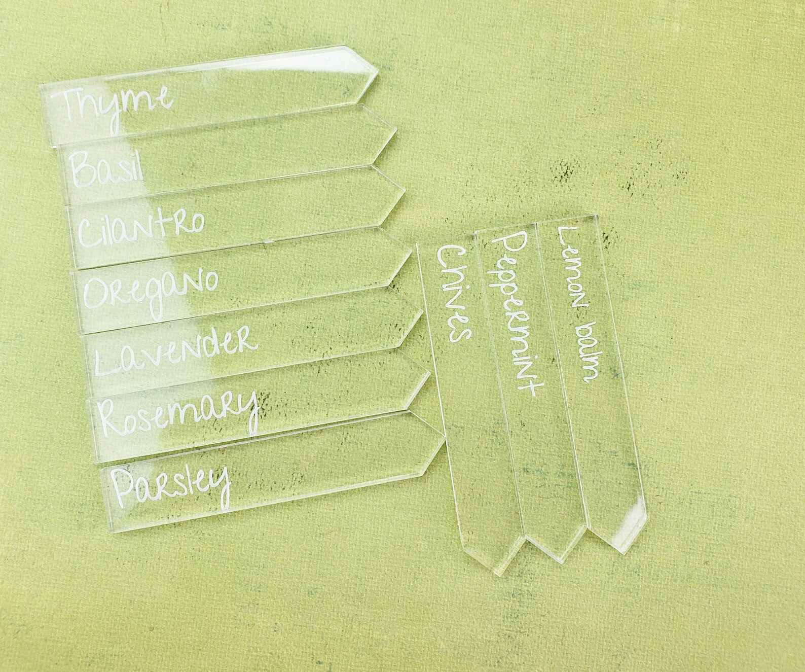 Clear Herb Markers Engraved Plant Markers Vegetable Garden Etsy