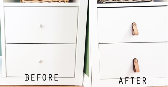 Drawer Handles Leather Cabinet Handles Cupboard Handles Ikea Etsy