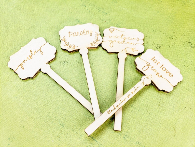 Herb Garden Markers Plant Name Tags Gifts for Gardeners Custom Etsy