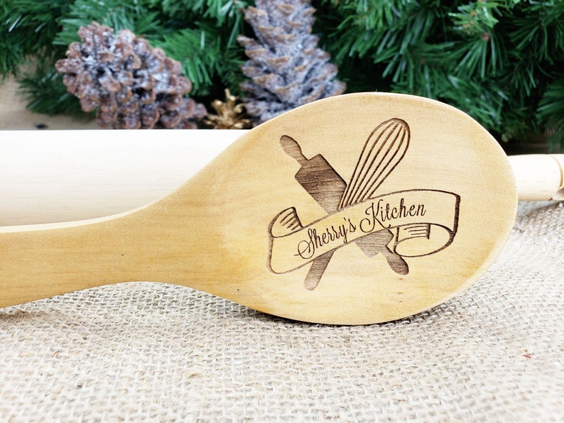 Personalized Wooden Spoon, custom gifts, Wedding favors, Engraved, Bridal shower, Spatula, Utensils, Couple gift image 5