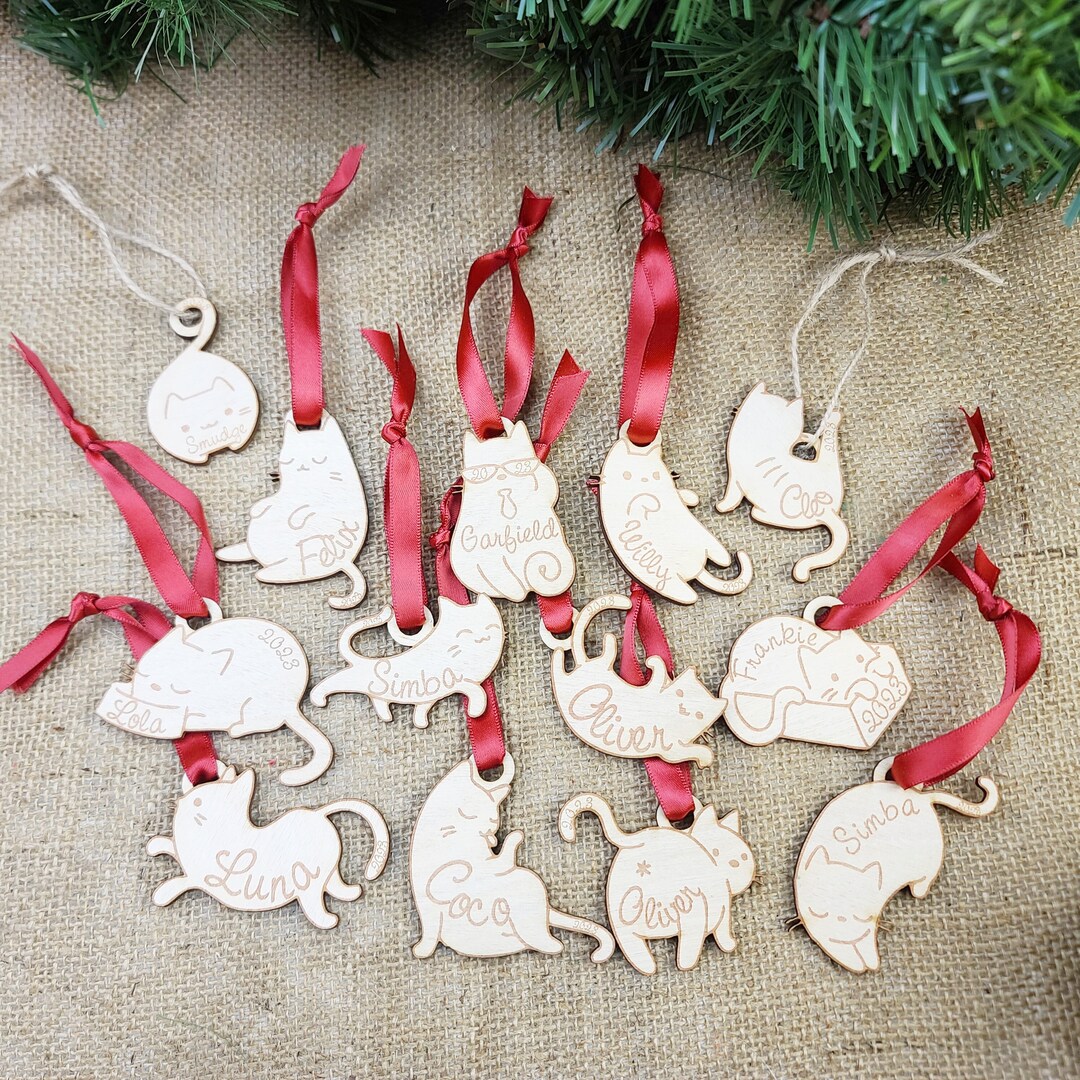 Personalized Cat Ornament | Custom Cat Ornament | Personalized Pet ...