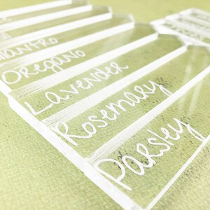 Herb Garden Markers Plant Name Tags, Gifts for Gardeners, Custom Herb Labels, Plant Sign, Herb Markers, gardening personalized labels green