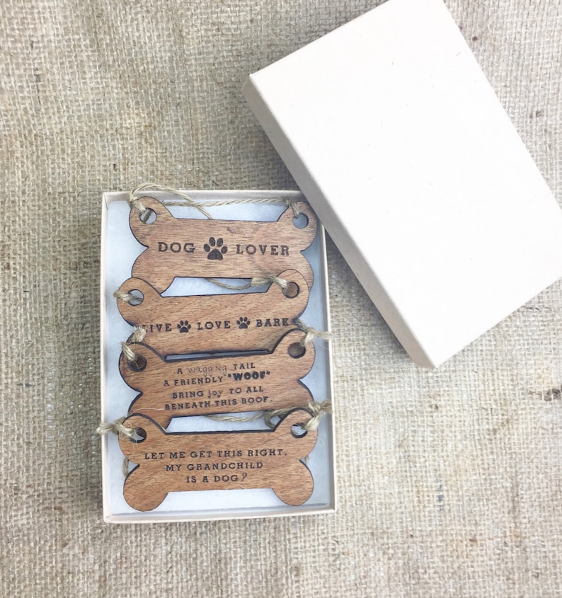 Dog Ornament Set Gifts for Dog Lovers Wood Christmas Tree Etsy