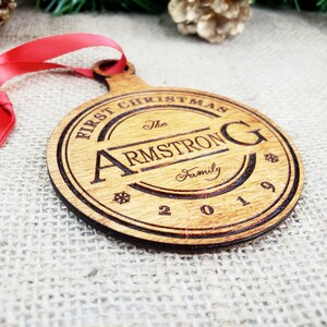Our First Christmas Ornament Married Personalized Christmas Ornaments Gifts for the Couple Newlywed Gift just Married Mr and Mrs ornament image 2