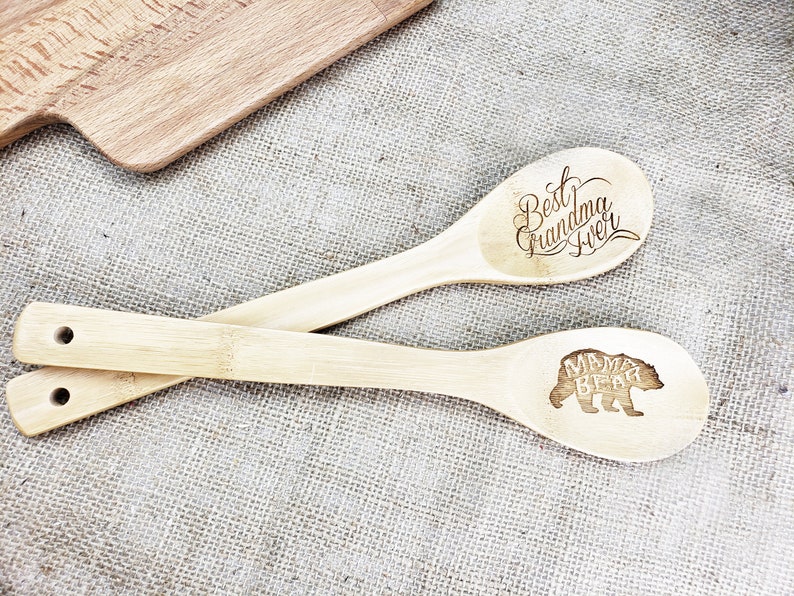 Personalized Wooden Spoon, custom gifts, Wedding favors, Engraved, Bridal shower, Spatula, Utensils, Couple gift image 3