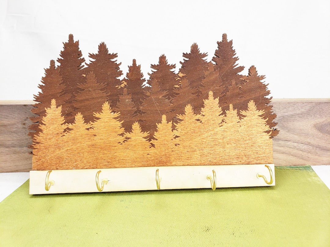 Nature's Key Rack Nursery Wall Hooks Nature Tree Key Ring Holder Family Key Holder Home ...