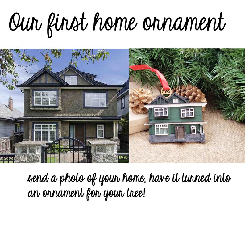 Custom Our First House Ornament, First House Replica, Custom House ...