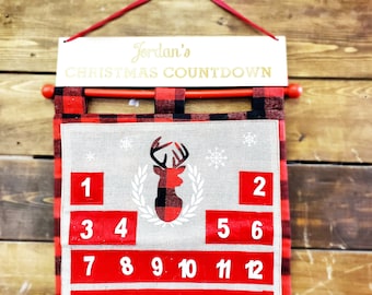 Fabric Advent Calendar Refillable Advent Calendar Wooden Advent Calendar Bags Advent Calendar Kit Reusable Advent Calendar Felt Personalized