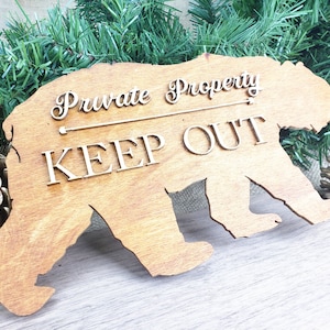 private property sign, Keep Out Sign Wood Private Property Driveway Sign for Gate Sign for Cabin, Lakehouse Sign, Mancave Sign, Wood Signs