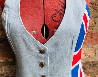 Women's Union Jack waistcoat size 10