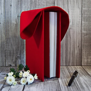 A5 fabric journal for writing, Handbound with red twill fabric, Handmade A5 blank journal, Hardcover fabric journal, Gift for woman writer