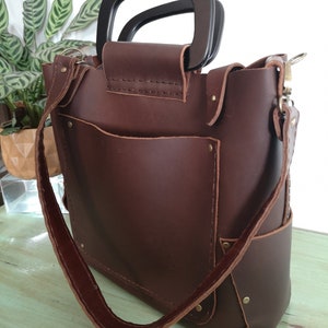 Handmade Oiled Rustic Leather Tote Bag: Limited Edition Crossbody Purse