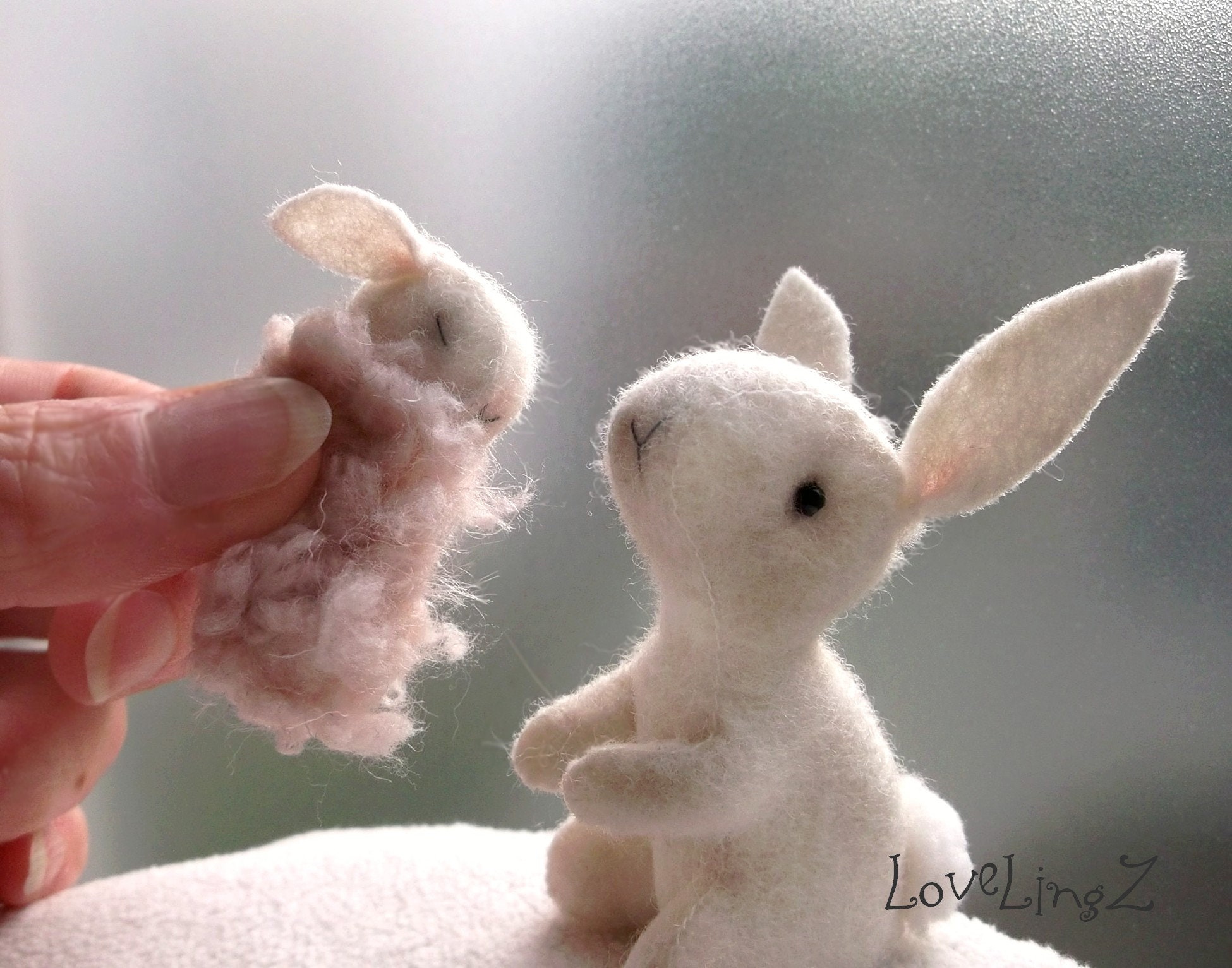 Home & Living :: Baby & Kids :: Crocheted Spotted Bunny Knotted Lovey