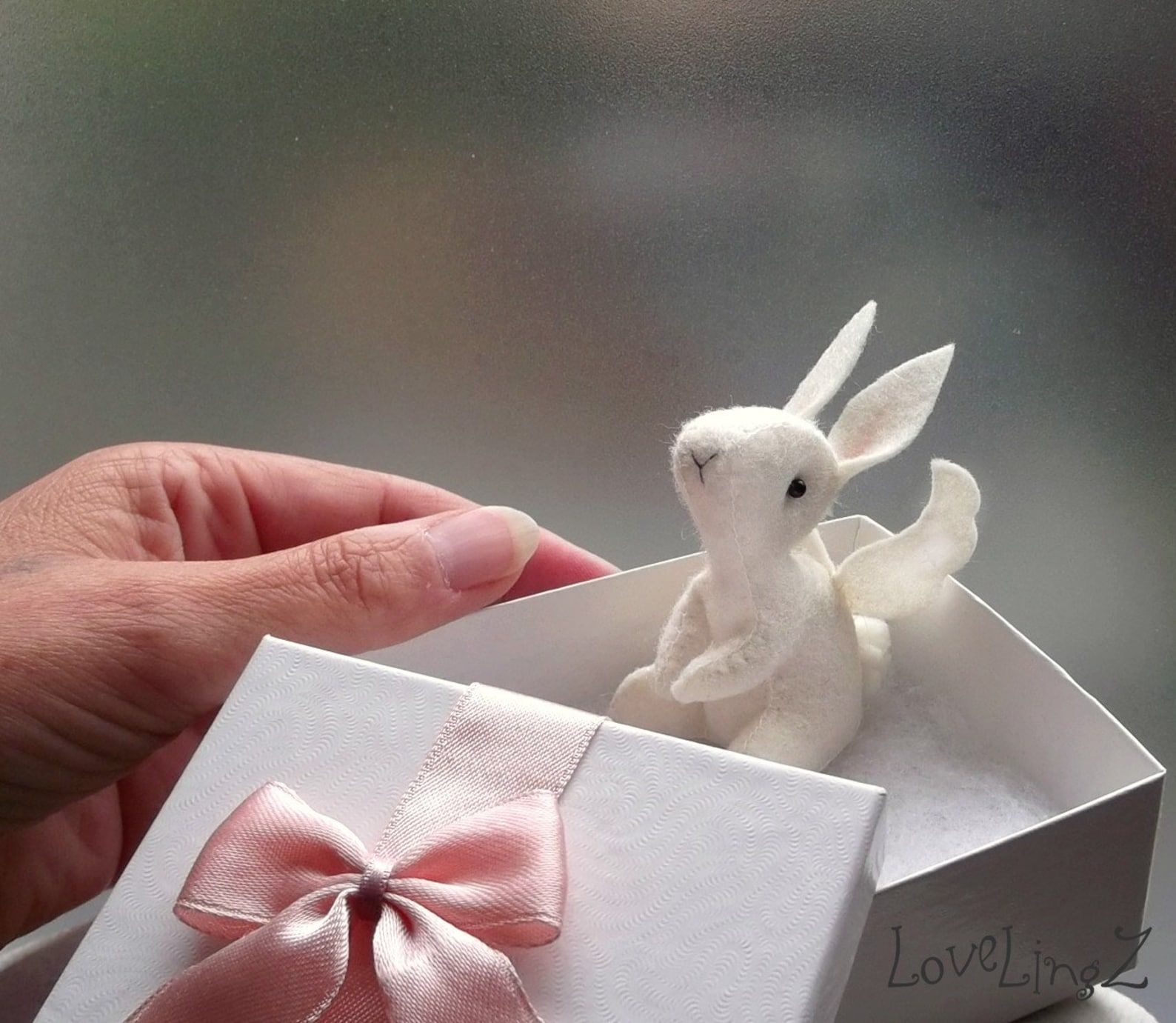 Guardian angel bunny fairy rabbit memorial get well | Etsy