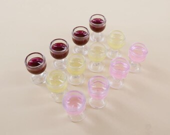 NICE Set of 6 Dollhouse Miniature Plastic Wine Bottles with Labels #SD405