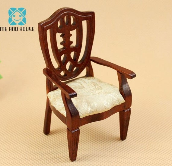 Dollhouse Miniatures Furniture 1 12 Mahogany Dining Room Etsy