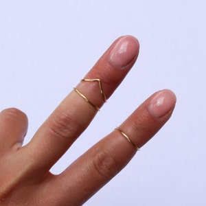 Midi Rings | Boho Chic Jewelry | Knuckle Ring Set | Stacking Bohemian Gold Silver Rings | Minimalistic | Wire Wrap Ring | Valentines Day