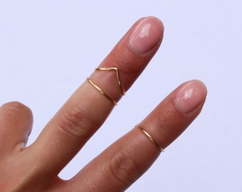 Adjustable Midi Ring Set | Gold & Silver Stacking Rings