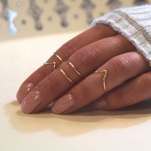 Midi Rings | Boho Chic Jewelry | Knuckle Ring Set | Stacking Bohemian Gold Silver Rings | Minimalistic | Wire Wrap Ring | Midi Ring Set