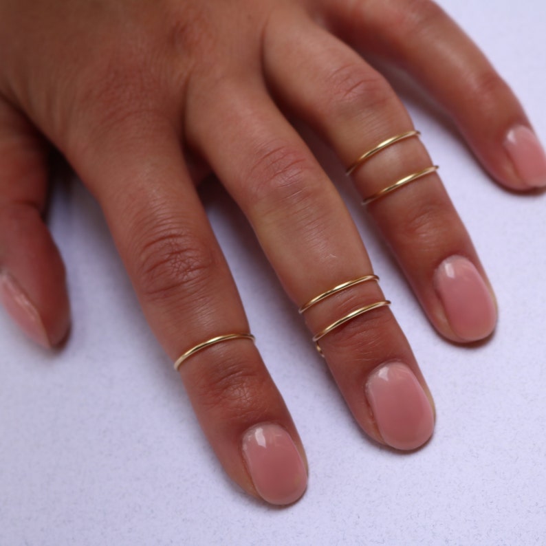 Midi Rings Boho Chic Jewelry Knuckle Ring Set Stacking Etsy