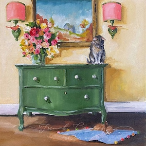 Quiet As a Mouse, Fine Art Print, Giclee, Giclee Print, , Whimsical Art, French Canvas Studio, Lisa Finch, Original Artwork